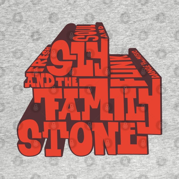 Psychedelic Soul Grooves - Sly & The Family Stone Typo Design by Boogosh
